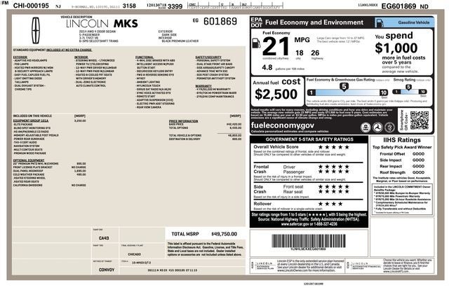2014 Lincoln MKS Base