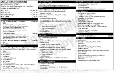 2026 Jeep Cherokee Limited