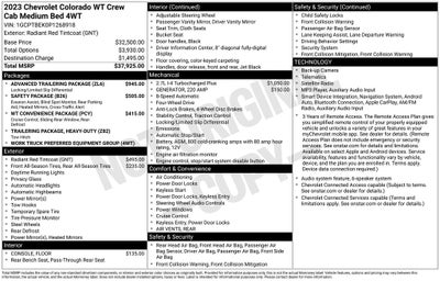 2023 Chevrolet Colorado Work Truck