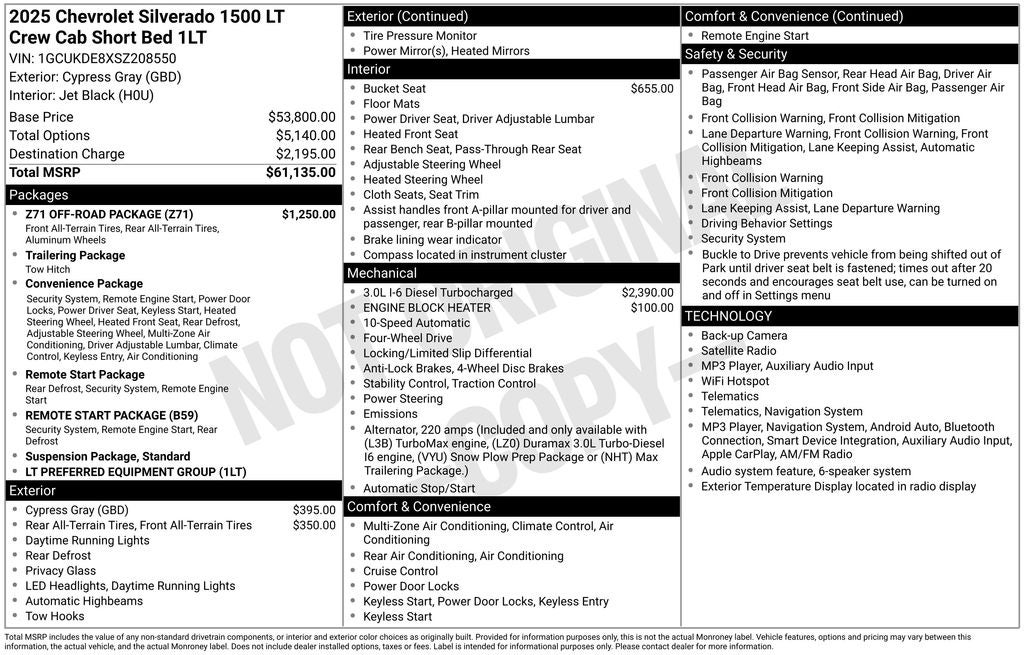 2025 Chevrolet Silverado 1500 LT LT1
