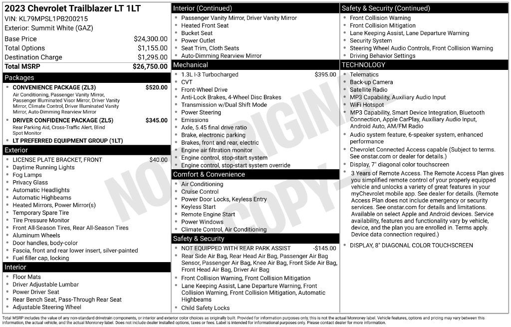 2023 Chevrolet TrailBlazer LT