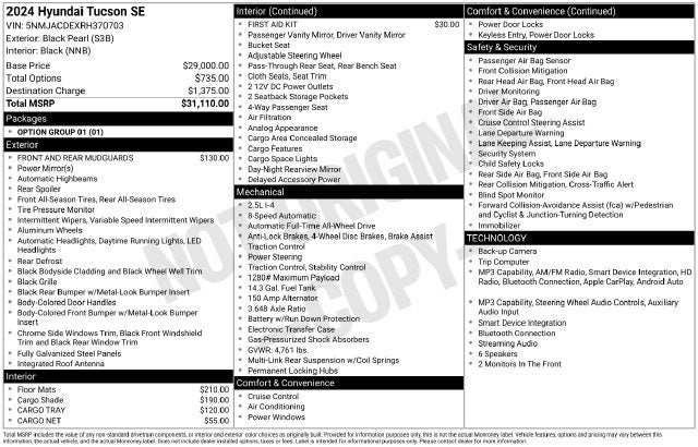 2024 Hyundai Tucson SE