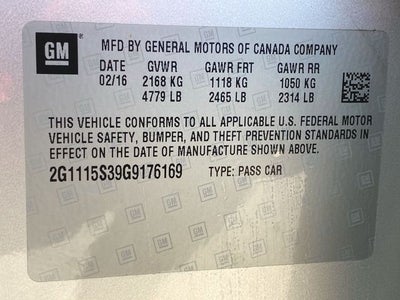 2016 Chevrolet Impala LT 2LT