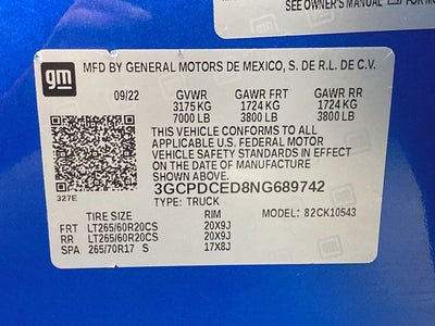 2022 Chevrolet Silverado 1500 Custom Trail Boss