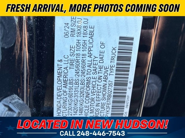 2024 Honda Ridgeline Black Edition
