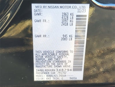 2024 Nissan Altima SV FWD