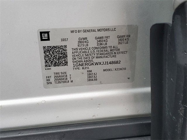 2018 Chevrolet Traverse LT Cloth