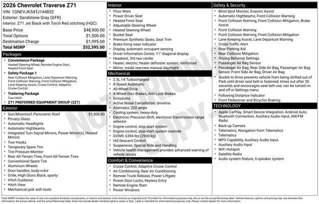 2026 Chevrolet Traverse Z71