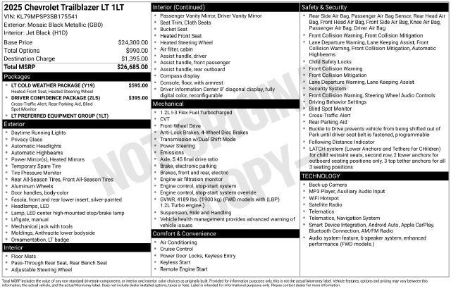 2025 Chevrolet Trailblazer LT