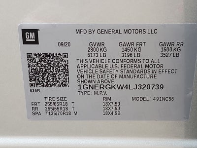 2020 Chevrolet Traverse LT Cloth