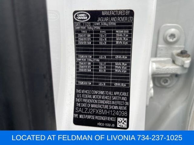 2021 Land Rover Range Rover Evoque S