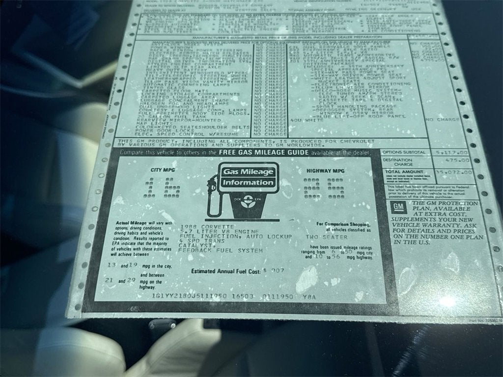 1988 Chevrolet Corvette NA