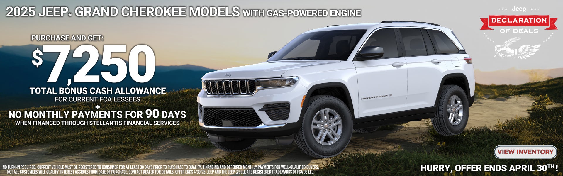 2025 Jeep Grand Cherokee Bonus Cash